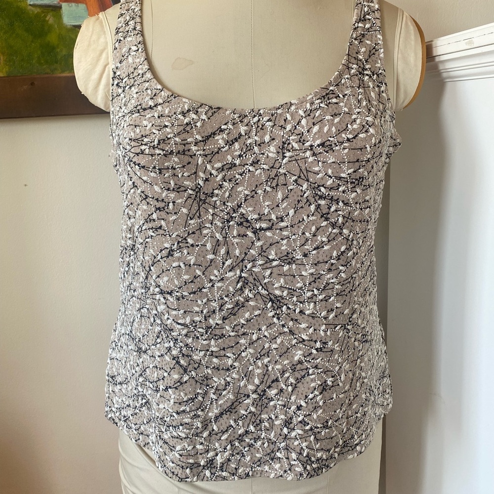 Vintage 90s Alex Evenings Sparkly Foral Tank Top